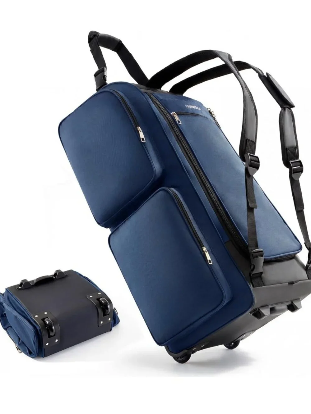 120L Rolling Duffel Bag with Wheels & Backpack Straps